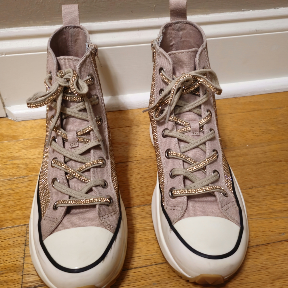Steve Madden Glittery High-Top Sneakers - Picture 7 of 8